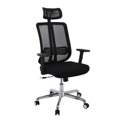BF9500 Πολυθρόνα Γραφείου Διευθυντή Mesh Μαύρο, Μπράτσα up-down 68x72x115/123cm