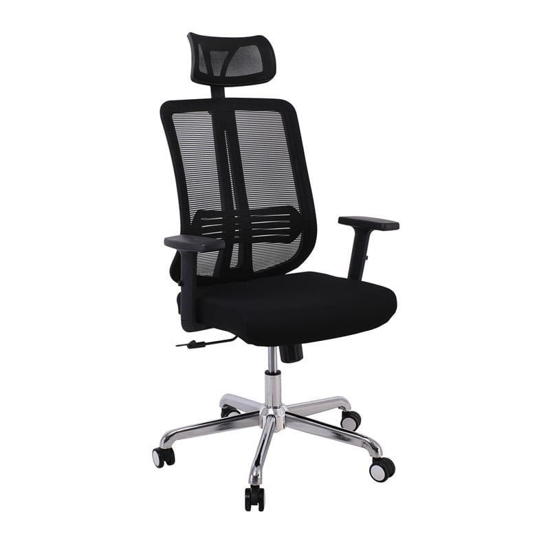 BF9500 Πολυθρόνα Γραφείου Διευθυντή Mesh Μαύρο, Μπράτσα up-down 68x72x115/123cm