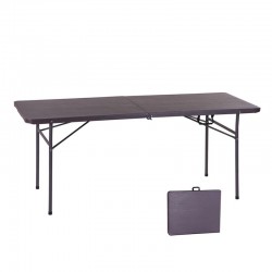 BLOW Τραπέζι Συνεδρίου - Catering Πτυσσόμενο (Βαλίτσα), HDPE Καρυδί 180x74x74cm