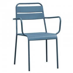 BRIO Πολυθρόνα-Pro Στοιβαζόμενη, Μέταλλο Βαφή Sandy Blue 5415C 57x58x84cm