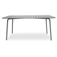 BRIO Slat Τραπέζι-Pro Κήπου - Βεράντας, Μέταλλο Βαφή Cool Grey 4C 160x90x73cm