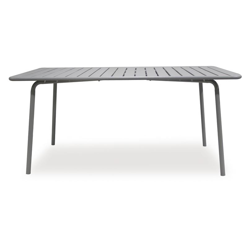 BRIO Slat Τραπέζι-Pro Κήπου - Βεράντας, Μέταλλο Βαφή Cool Grey 4C 160x90x73cm