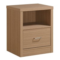 CALIBER Κομοδίνο με 1 Συρτάρι + 1 Ράφι, Απόχρωση Sonoma Oak 47x39x60cm