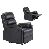 COMFORT Πολυθρόνα Relax Σαλονιού - Καθιστικού, PU Μαύρο 79x97x101cm