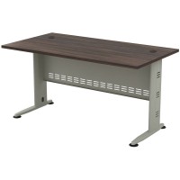 COMPACT Γραφείο Απόχρωση Γκρι - Σκούρο Καρυδί 180x80x75cm