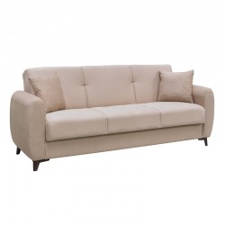DARIO Καναπές – Κρεβάτι με Αποθηκευτικό Χώρο, 3Θέσιος Ύφ.Cappuccino Sofa:210x80x75 Bed:180x100cm