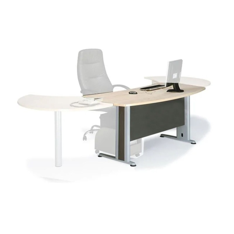 EXECUTIVE Γραφείο Απόχρωση Dark Grey - Beech 180x80x75cm