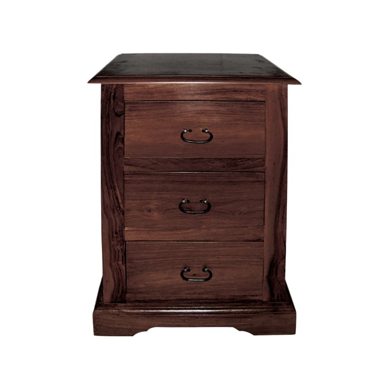 MANDORE Κομοδίνο Ξύλο Sheesham Καρυδί 45x35x70cm