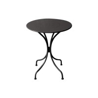 PARK Τραπέζι Μέταλλο Βαφή Μαύρο Φ60cm H.70cm