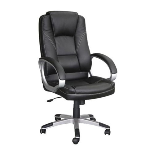 BF6950 Πολυθρόνα Γραφείου Διευθυντή, Pu Μαύρο 64x71x112/122cm