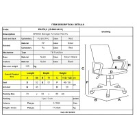 BF6950 Πολυθρόνα Γραφείου Διευθυντή, Pu Κόκκινο 64x71x112/122cm