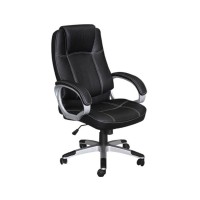 BF5450 Πολυθρόνα Γραφείου Διευθυντή, Pu Μαύρο 63x70x112/122cm