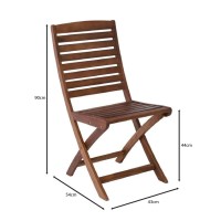 Σετ2ΤεμSPOT Καρέκλα Πτυσσόμενη Ξύλο Acacia 43x54x90cm
