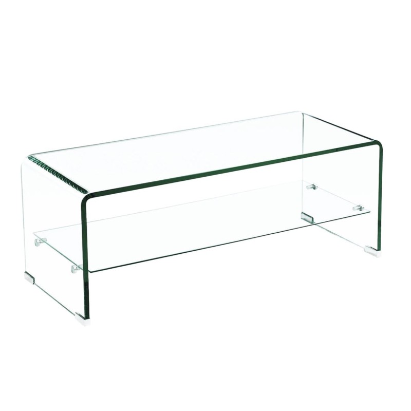 GLASSER Τραπεζάκι Σαλονιού Καθιστικού  Ράφι 12/8mm 100x50x43cm