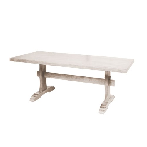 MAISON WESTERN Τραπέζι Τραπεζαρίας, Ξύλο Mango Antique Άσπρο 200x100x77cm