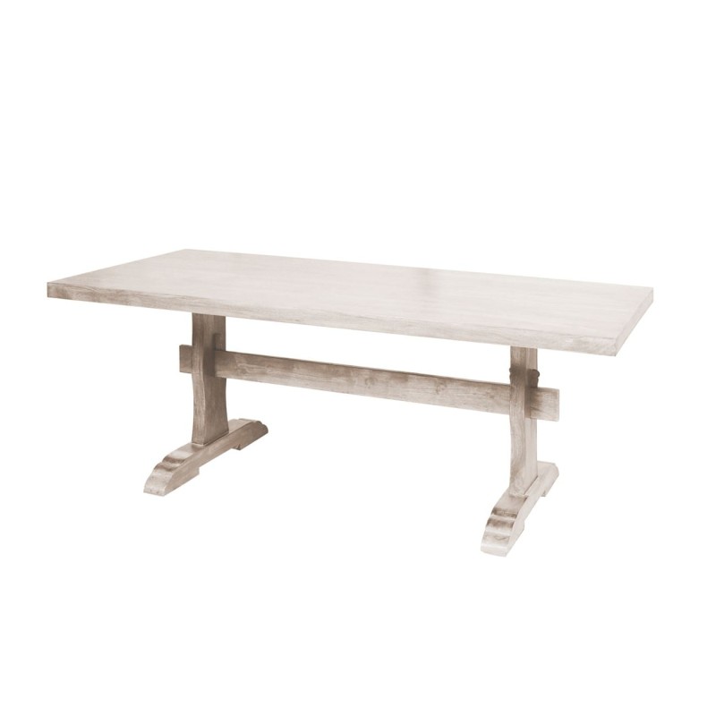 MAISON WESTERN Τραπέζι Τραπεζαρίας, Ξύλο Mango Antique Άσπρο 200x100x77cm