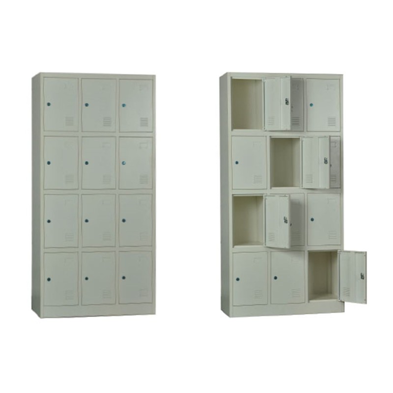 LOCKER 12 Θέσεων Μέταλλο Βαφή  Άσπρο 90x40x185cm