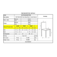 Σετ2ΤεμVIHAR Καρέκλα Ξύλο Ακακία Φυσικό 45x49x86cm