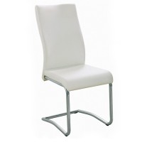 Σετ4ΤεμBENSON Καρέκλα Μέταλλο Χρώμιο, PVC Cream 43x58x98cm