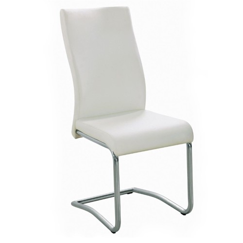 Σετ4ΤεμBENSON Καρέκλα Μέταλλο Χρώμιο, PVC Cream 43x58x98cm