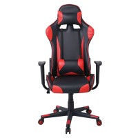 BF8050 Gaming Πολυθρόνα Γραφείου, Ανάκλιση Πλάτης έως 90°, Pu Μαύρο - Κόκκινο 70x67/134x125/135cm