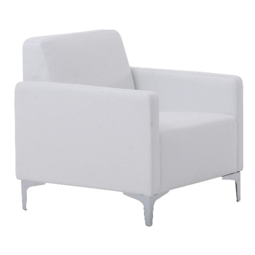 STYLE Πολυθρόνα Σαλονιού Καθιστικού, Pu Άσπρο 64x71x72cm