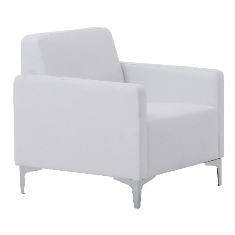 STYLE Πολυθρόνα Σαλονιού Καθιστικού, Pu Άσπρο 64x71x72cm