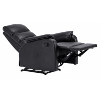 COMFORT Πολυθρόνα Relax Σαλονιού - Καθιστικού, PU Μαύρο 79x97x101cm