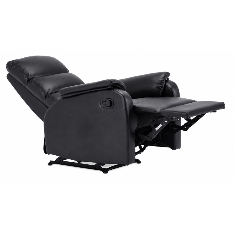 COMFORT Πολυθρόνα Relax Σαλονιού - Καθιστικού, PU Μαύρο 79x97x101cm