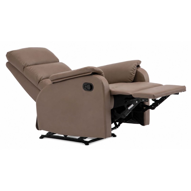 COMFORT Πολυθρόνα Relax Σαλονιού - Καθιστικού PU Cappuccino 79x97x101cm