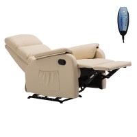 COMFORT Massage Πολυθρόνα Relax, Σαλονιού - Καθιστικού, PU Μπεζ 74x90x98cm