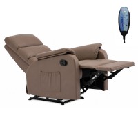 COMFORT Massage Πολυθρόνα Relax, Σαλονιού - Καθιστικού, PU Cappuccino 74x90x98cm