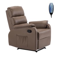 COMFORT Massage Πολυθρόνα Relax, Σαλονιού - Καθιστικού, PU Cappuccino 74x90x98cm
