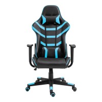 BF9050 Gaming Πολυθρόνα Γραφείου, Ανάκλιση Πλάτης έως 90°, Pu Μαύρο - Μπλε 67x69x124/134cm