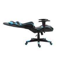 BF9050 Gaming Πολυθρόνα Γραφείου, Ανάκλιση Πλάτης έως 90°, Pu Μαύρο - Μπλε 67x69x124/134cm
