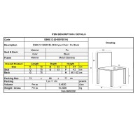 BARCELONA τ. Καρέκλα Σαλονιού Καθιστικού Inox - Pu Μαύρο 75x83x84cm