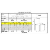 BARCELONA τ. Καρέκλα Σαλονιού Καθιστικού Inox - PU Άσπρο 75x83x84cm
