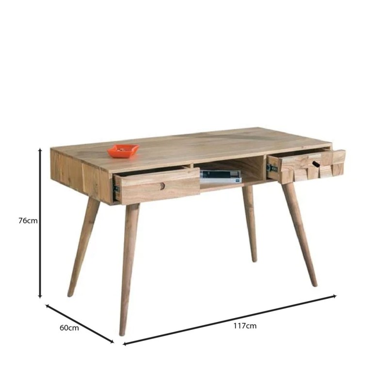 TEKA Κονσόλα - Γραφείο Ξύλο Ακακία Φυσικό 117x60x76cm