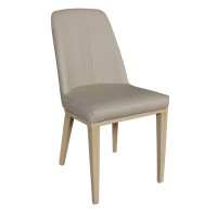Σετ6ΤεμCASTER Καρέκλα Τραπεζαρίας Κουζίνας, Μέταλλο Βαφή Φυσικό Linen PU Μπέζ 45x60x89cm