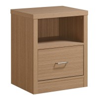 CALIBER Κομοδίνο με 1 Συρτάρι + 1 Ράφι, Απόχρωση Sonoma Oak 47x39x60cm