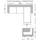 AVANT  Καναπές Σαλονιού Καθιστικού Γωνία Αναστρέψιμος Ύφασμα Καφέ  192x127x72/H.83cm