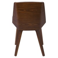 NUMAN Καρέκλα Τραπεζαρίας Καρυδί, PU Μαύρο 52x53x80cm