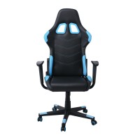 BF9150 Gaming Πολυθρόνα Γραφείου, Ανάκλιση Πλάτης έως 90°, Pu Μαύρο - Μπλε 67x69x124/134cm