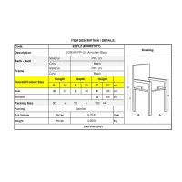 Σετ6ΤεμDORIAN Πολυθρόνα Κήπου Βεράντας PP-UV Μαύρο 54x55x83cm