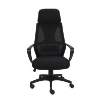 BF2950 Πολυθρόνα Γραφείου Διευθυντή, Mesh Μαύρο 62x62x113/121cm