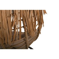 SALSA TROPIC Κρεμαστή Πολυθρόνα, PE Wicker Φυσικό, Μέταλλο Brown, Μαξιλάρι Μπεζ Φ105x197cm