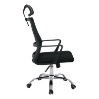 BF2030 Πολυθρόνα Γραφείου Διευθυντή Mesh Μαύρο 58x67x110/118cm