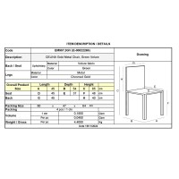 Σετ4ΤεμCELINA Καρέκλα Χρώμιο Χρυσό, Ύφασμα Velure, Απόχρωση Forest Green 45x54x85cm