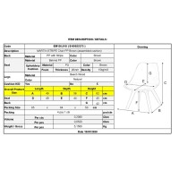 Σετ4ΤεμMARTIN STRIPE Καρέκλα Ξύλινο Πόδι, PP Καφέ 49x56x82cm