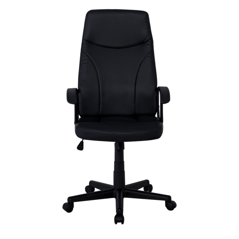BF1250 Πολυθρόνα Γραφείου Διευθυντή, Pu Μαύρο 60x64x108/120cm
